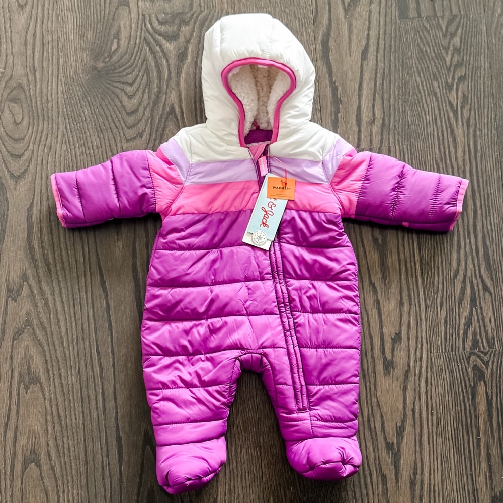 NWT Cat & Jack Baby Winter Parka Puffer One Piece Suit Bunting Snowsuit size 3m